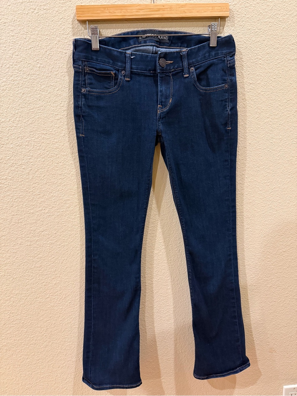 Express Women's Dark Blue Bootcut Stretch Jeans